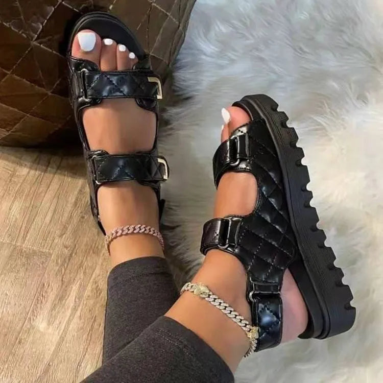 Sandalias con Velcro para Mujer – Comodidad Óptima y Estilo Irresistible